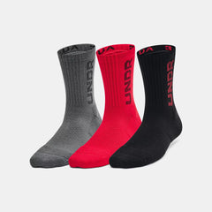 UA Zone Kids' 3-Pack Mid-Crew Socks