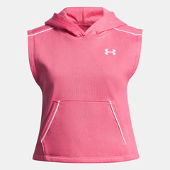 UA Rival Fleece Piped Girls' Sleeveless Hoodie
