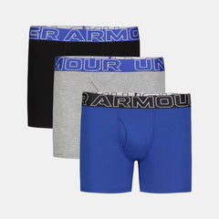 UA Performance Cotton Boys' 4" 3-Pack Boxerjock®