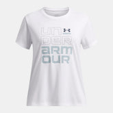 UA Techâ„¢ Split Wordmark Girls' Short Sleeve