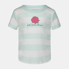 UA Rugby Stripe Little Girls' Short Sleeve