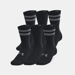 UA Essential Unisex 6-Pack Crew Socks