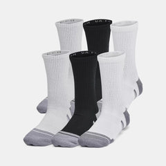 UA Performance Tech Kids' 6-Pack Crew Socks