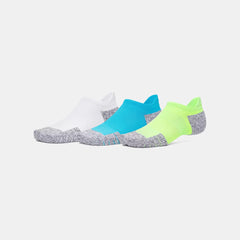 UA ArmourDry® Unisex Run Cushion 3-Pack No Show Socks
