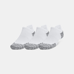 UA ArmourDry® Unisex Run Cushion 3-Pack No Show Socks