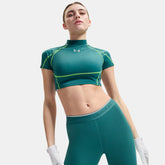 HeatGear® Elite Women's Crop Mock Short Sleeve