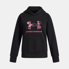 UA Rival Fleece Big Logo Print Fill Girls' Hoodie