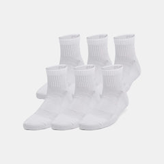 UA Training Cotton Kids' 6-Pack Quarter Socks