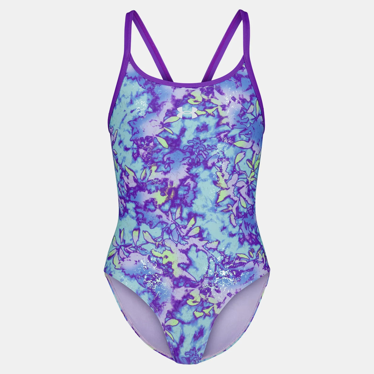 UA Floral Dye Little Girls' 1-Piece Swimsuit
