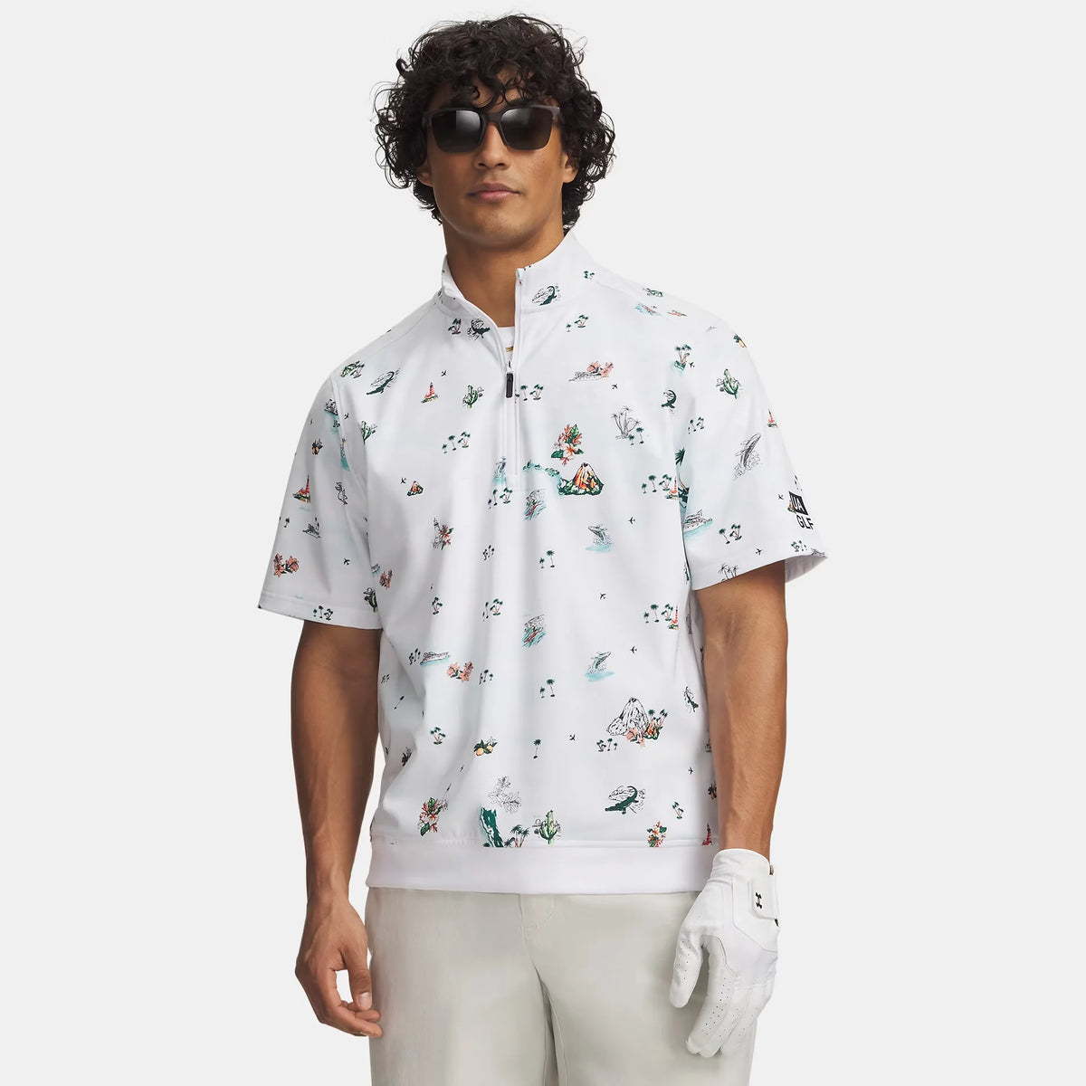 UA Drive Wind Golf Trip Men's Short Sleeve ½ Zip