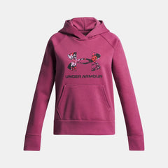 UA Rival Fleece Big Logo Print Fill Girls' Hoodie