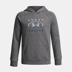 UA Rival Fleece Chrome Logo Boys' Hoodie