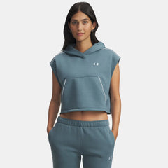 UA Rival Fleece Piped Women's Sleeveless Hoodie