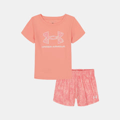 UA Printed Mesh Little Girls' Shorts Set