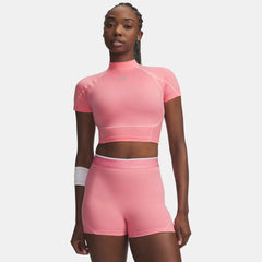HeatGear® Elite Women's Crop Mock Short Sleeve