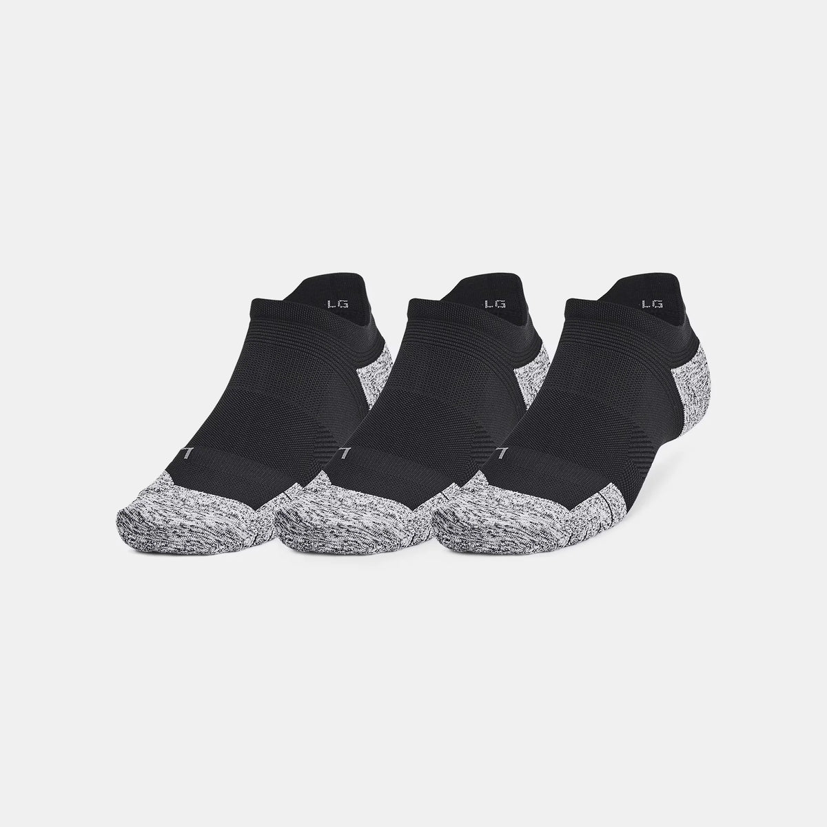 UA ArmourDry® Unisex Run Cushion 3-Pack No Show Socks