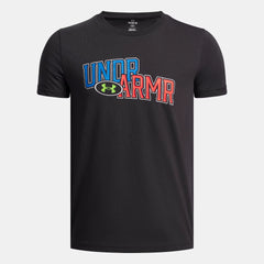 UA Overlay Wordmark Boys' Short Sleeve