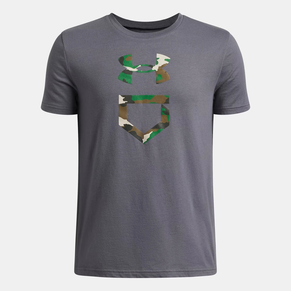 UA Baseball Camo Plate Boys' Short Sleeve