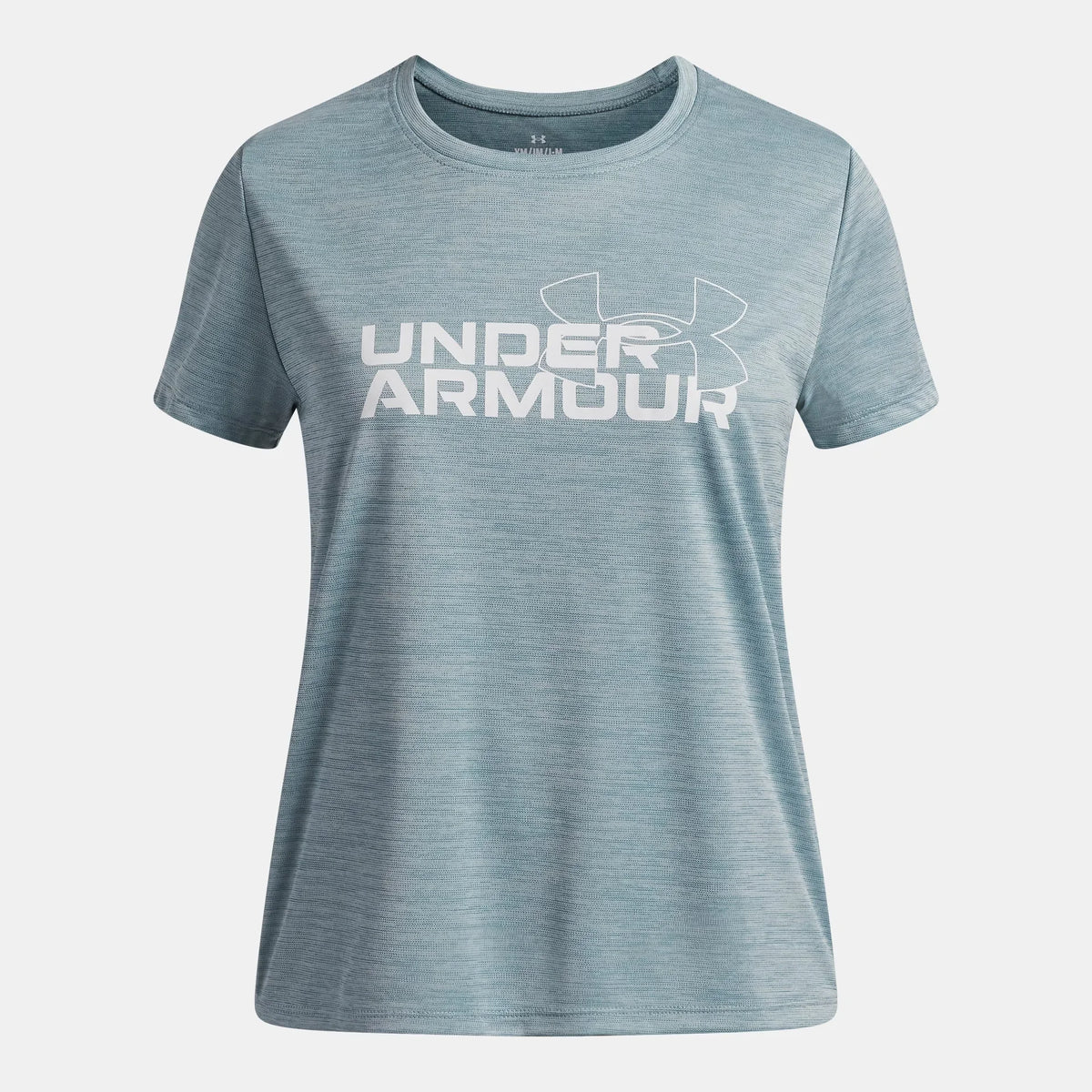 UA Tech™ Twist Wordmark Logo Girls' Short Sleeve