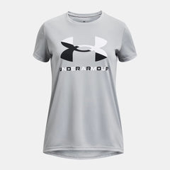 UA Velocity Big Logo Girls' Short Sleeve
